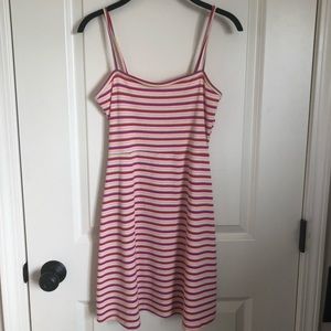 Bershka 90s Rainbow Stripe Thin Strap Mini Dress
